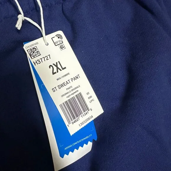Adidas Mens Blue Shattered Trefoil Long Sleeve Hoodie & Pant Sweat Tracksuit